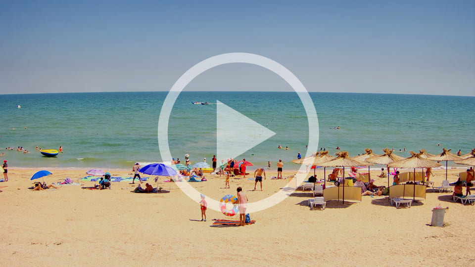 Веб-камера на Арабатской Стрелке - центральный пляж в Счастливцево