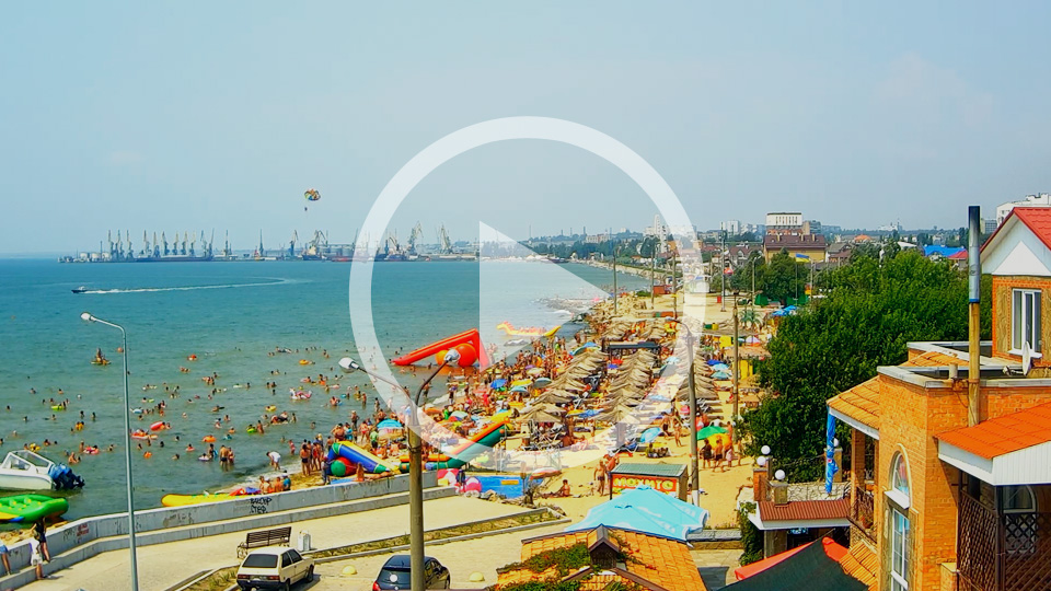 Веб-камера в Бердянске с видом на третий пляж и порт