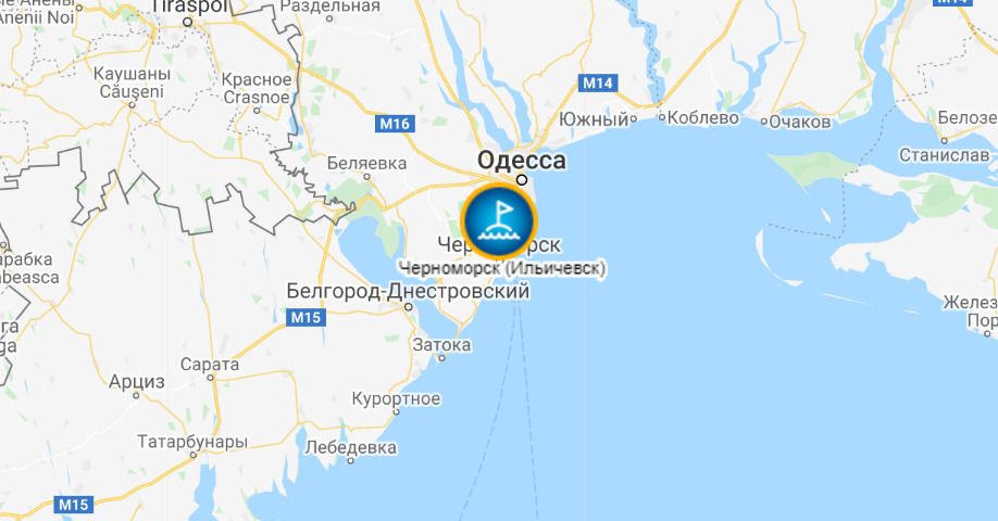 Черноморск (Ильичевск) на карте