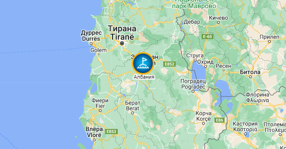 Албания на карте